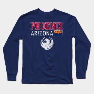 Retro Phoenix Arizona Flag Vintage Style Long Sleeve T-Shirt